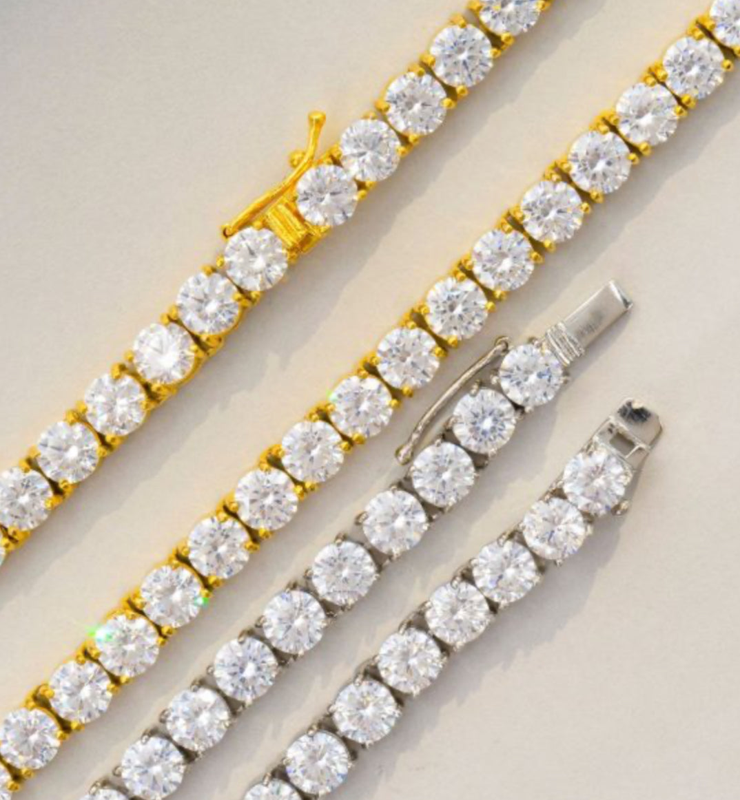 Spot European And American Ins Hot Sales 3Mm Stainless Steel Tennis Chain Inlaid With Zircon Hip-Hop Single Row Men’S Hiphop Jewelry