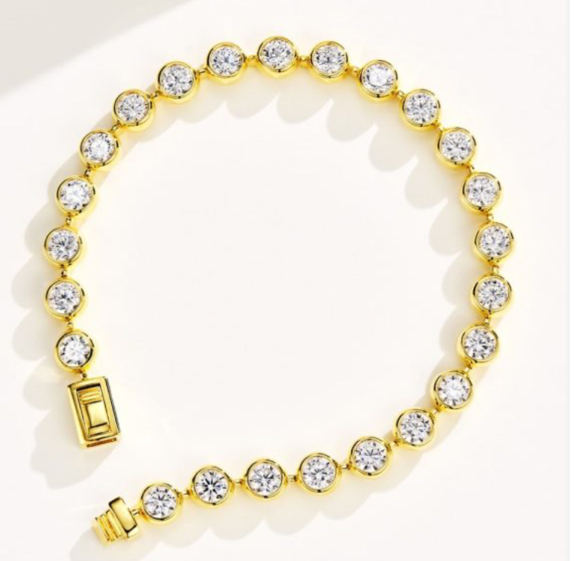 New Hot-Selling Bubble Full Circle Round Diamond S925 Silver Plated K Gold Bracelet Fashion Women’S White Diamond Jewelry Internet Celebrity Trend