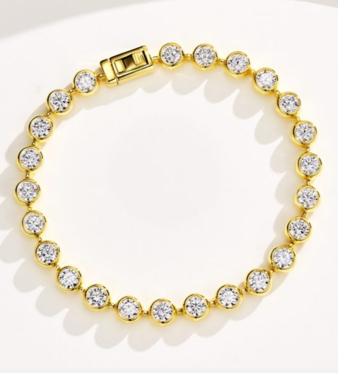 New Hot-Selling Bubble Full Circle Round Diamond S925 Silver Plated K Gold Bracelet Fashion Women’S White Diamond Jewelry Internet Celebrity Trend